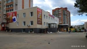 Монтаж вентфасада в ТЦ