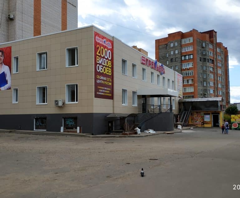Монтаж вентфасада в ТЦ