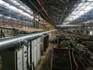 Монтаж вентиляции на крупном заводе в Владимирской области.