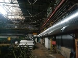 Монтаж вентиляции на крупном заводе в Владимирской области.